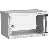 Шкаф LINEA WE 6U 600х450мм стекл. дверь сер. ITK LWE3-06U64-GF