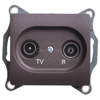 Механизм розетки TV-R Glossa 1DB оконечной шоколад SchE GSL000894