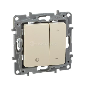 672318  Светорегулятор нажимной - Etika - 400 Вт - слоновая кость