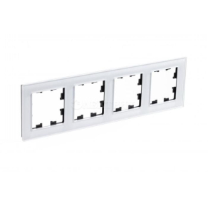 Рамка 4-м AtlasDesign Nature стекло бел. SchE ATN320104