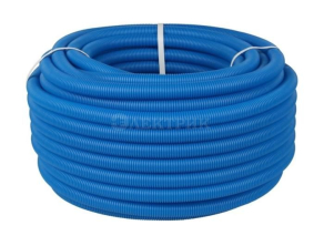 SPG-0001-502520 STOUT Труба гофрированная ПНД, цвет синий, наружным диаметром 25 мм для труб диаметром 20 мм