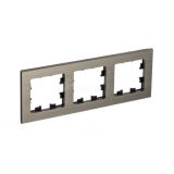 Рамка 3-м ATLASDESIGN NATURE металл латунь SchE ATN312203