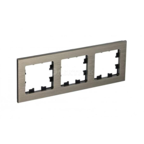 Рамка 3-м ATLASDESIGN NATURE металл латунь SchE ATN312203