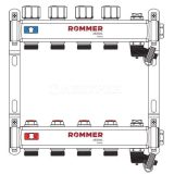 RMS-3201-000006 ROMMER Коллектор из нержавеющей стали без расходомеров, с клапаном вып. воздуха и сливом 6 вых.