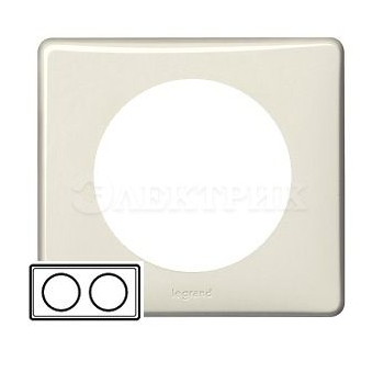 068692  Рамка - Программа Celiane - 2 поста - слоновая кость