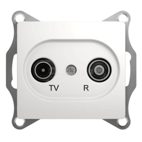 Механизм розетки TV-R 1-м СП Glossa 1DB бел. SchE GSL000194