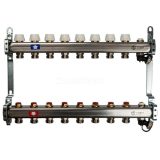 SMS-0932-000008 STOUT Коллектор из нержавеющей стали без расходомеров, с клапаном вып. воздуха и сливом 8 вых.