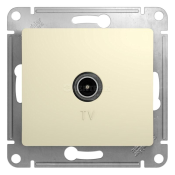 Розетка телевизионная оконечная TV 1-м СП Glossa 1дБ механизм беж. SE GSL000291