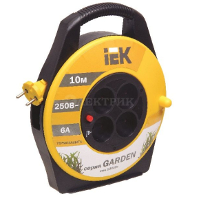 Удлинитель на кат. 4х10м УК10 с термозащ. 2х0.75 "Garden" ИЭК WKP23-06-04-10