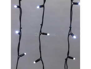 Гирлянда светодиодная "Айсикл" (бахрома) 5.6х0.9м 240LED бел. 16Вт 230В IP67 эффект мерцания провод каучук черн. (нужен шнур питания 315-000) Neon-Nig