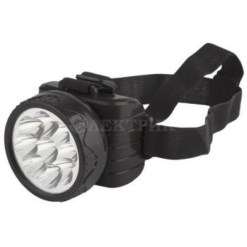 Фонарь TG9 "Трофи налобный" (аккум. 4В0.9А.ч 9хLED ЗУ 220В карт. уп.) ЭРА C0045557