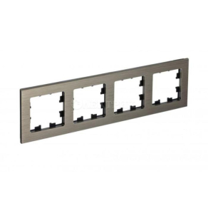 Рамка 4-м ATLASDESIGN NATURE металл латунь SchE ATN312204