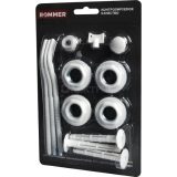 ROMMER 1/2 монтажный комплект 13 в 1 (RAL9016) c 3мя кронштейнами