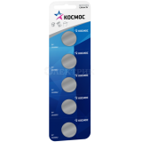 Элемент питания литиевый CR CR2032 5хBL (блист.5шт) Космос KOC20325BL