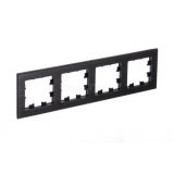 Рамка 4-м ATLASDESIGN NATURE металл оникс SchE ATN312304