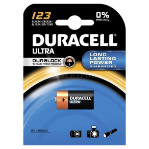Элемент питания CR 123 BP-1 ULTRA (блист.1шт) Duracell A0001263
