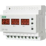 Реле контроля напряжения CP-723 (трехфазное; два режима работы - три однофазных реле или трехфазное реле напряжения; монтаж на DIN-рейке; 100…450 AC 3