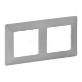 754132  Valena LIFE.Рамка "Алюминий".2-постовая универсальная