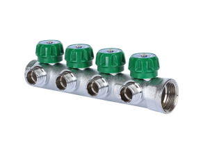 SMB-6850-011204 STOUT Коллектор регулирующий 1", 4 отвода 1/2"