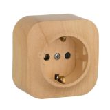 782280  Розетка 2К+З с защитными шторками - 16 A - 250 В~ - Quteo IP 20 - Дерево