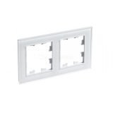 Рамка 2-м AtlasDesign Nature стекло бел. SchE ATN320102