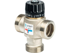 SVM-0125-356532 STOUT Термостатический смесительный клапан для систем отопления и ГВС 1 1/4"  НР   30-65°С KV 3,5