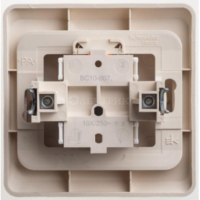 Переключатель 1-кл. СП Этюд 10А с инд. крем. SchE BC10-007K