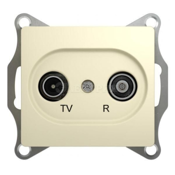 Механизм розетки TV-R 1-м СП Glossa проходной 4DB беж. SchE GSL000295