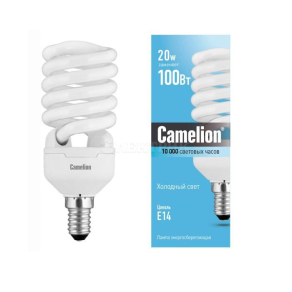 Лампа люминесцентная компакт. LH FS T2 M 20Вт/842/E14 220В Camelion 10587