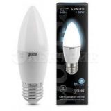 Лампа светодиодная 6.5Вт свеча 4100К белый E27 550лм 150-265В GAUSS 103102207