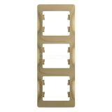 Рамка 3-м Glossa верт. титан SchE GSL000407