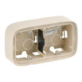 755562  Valena ALLURE.Коробка для накладного монтажа.2-постовая.Слоновая кость