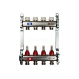 SMS 0917 000004 STOUT Коллектор из нержавеющей стали с расходомерами 4 вых.