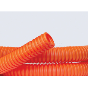 Труба гофрированная ПНД d20мм тяжелая с протяж. оранж. (уп.100м) DKC 71520