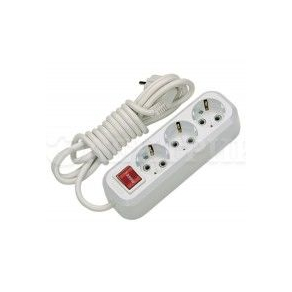 Удлинитель 3х5м с заземл. 16А IP20 с выкл. (пластик) MAKEL MGP214