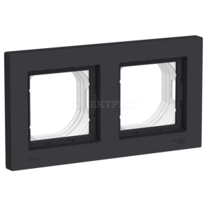 Рамка 2-м ATLASDESIGN AQUA IP44 карбон SchE ATN441002