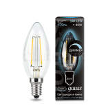 Лампа светодиодная Filament Свеча диммир E14 5Вт 4100К GAUSS 103801205-D