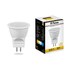 Лампа светодиодная LED 3вт 230в G5.3 MR11 теплый (LB-271 6LED)