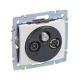 770410  Розетка TV-FM-SAT двухкабельная - Valena - звезда - 1.5 дБ - 2400 МГц - белый