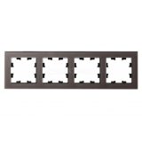 Рамка 4-м ATLASDESIGN NATURE стекло мокко SchE ATN320604