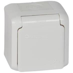 782321  Розетка 2К+З с защитными шторками - 16 A - 250 В~ - Quteo IP 44 - Белый