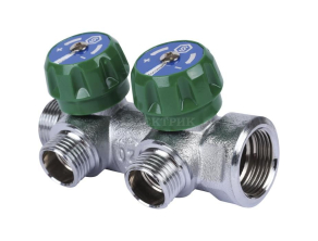 SMB-6850-341202 STOUT Коллектор регулирующий 3/4", 2 отвода 1/2"