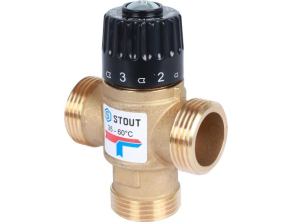 SVM-0120-166025 STOUT Термостатический смесительный клапан для систем отопления и ГВС 1" резьба