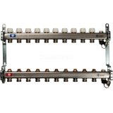 SMS-0932-000010 STOUT Коллектор из нержавеющей стали без расходомеров, с клапаном вып. воздуха и сливом 10 вых.