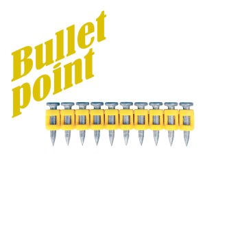 Усиленные дюбель-гвозди по бетону, металлу тип CN MG Bullet-Point 19 упаковка 1000 шт.