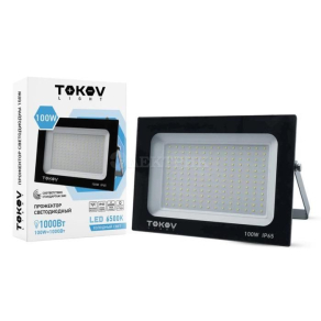 Прожектор светодиодный 100Вт 6700лм 6500К IP65 черн. (TKL) TOKOV ELECTRIC TKL-FL/LED-100-6.5K-IP65