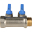 SMB 6201 341202 STOUT Коллектор с шаровыми кранами 3/4", 2 отвода 1/2" (синие ручки)