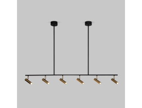 Подвесная светодиодная люстра Eurosvet Epiphania 20252/6 LED черный/латунь