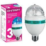 Лампа светодиодная 61 120 OLL-DISCO-3-230-RGB-E27 ОНЛАЙТ 61120