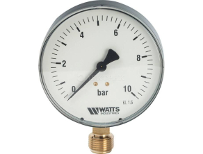 10008078(03.22.210)(M1-100 0-10BAR) Watts F+R200(MDR) 100/10x1/2" Watts Манометр радиальный 100 мм, 0-10 бар